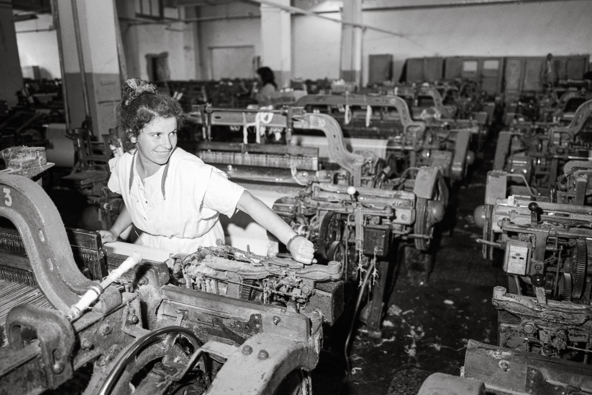 Bart-Deseyn-photographer-albania-1992-3 Woman working in a textile factory photographed in 1992 in Albania, Durrës region