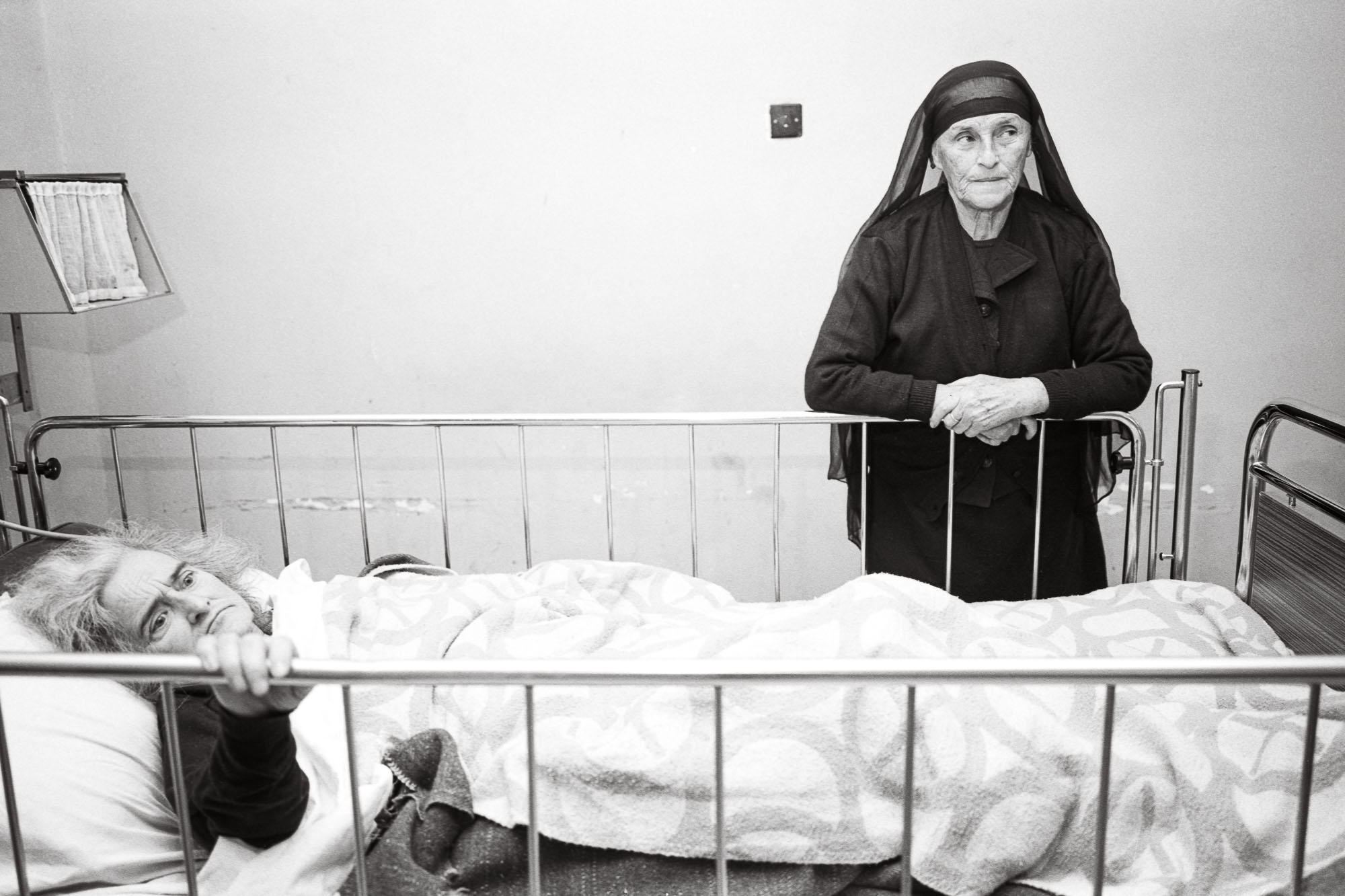 Bart-Deseyn-photographer-albania-1992-9 Women in a hospital room photographed in 1992 in Albania, Tirana region