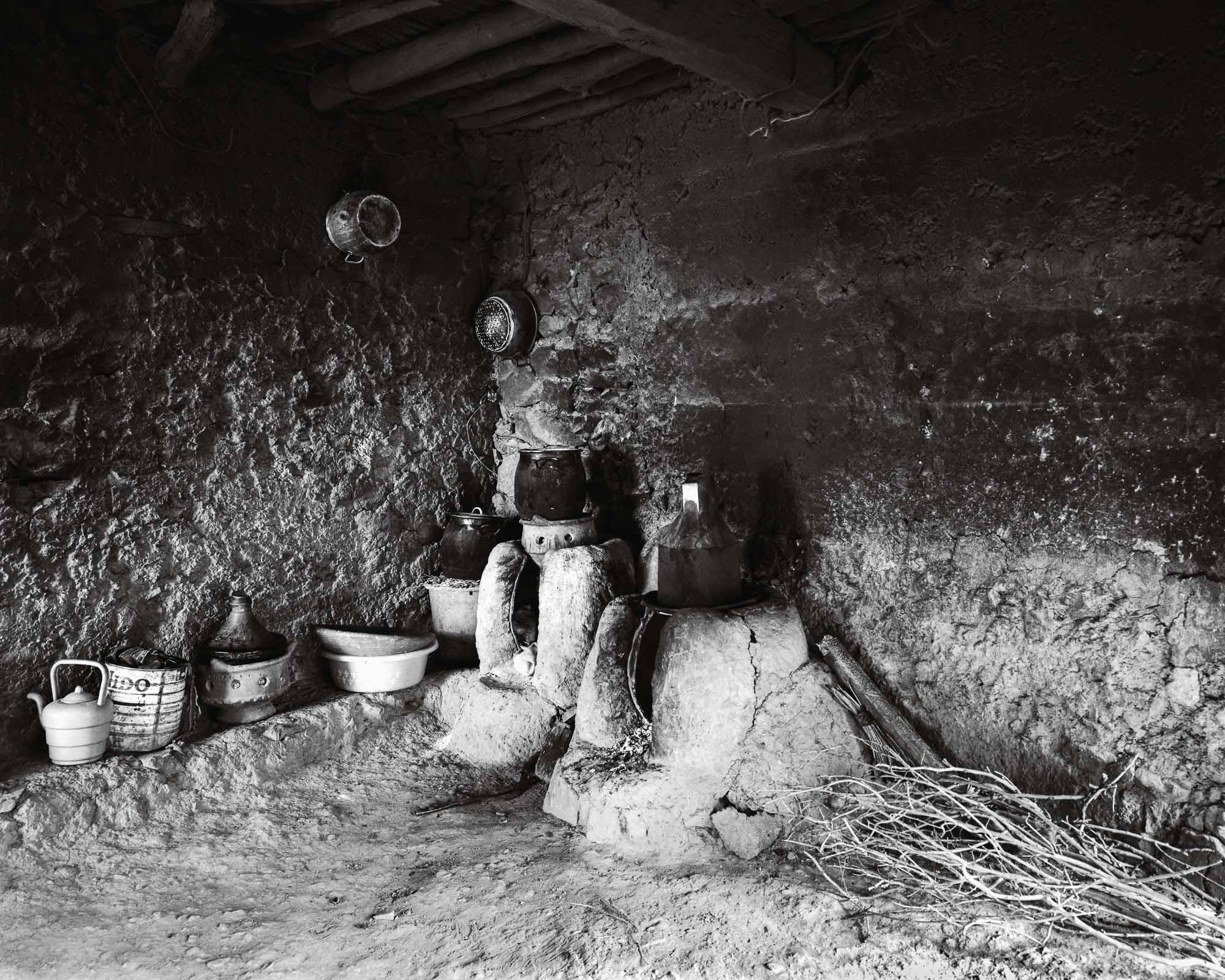 Tagharghist, a berber village in Morocco, Fatima Id Baj’s anwal, or kitchen, autumn 2008