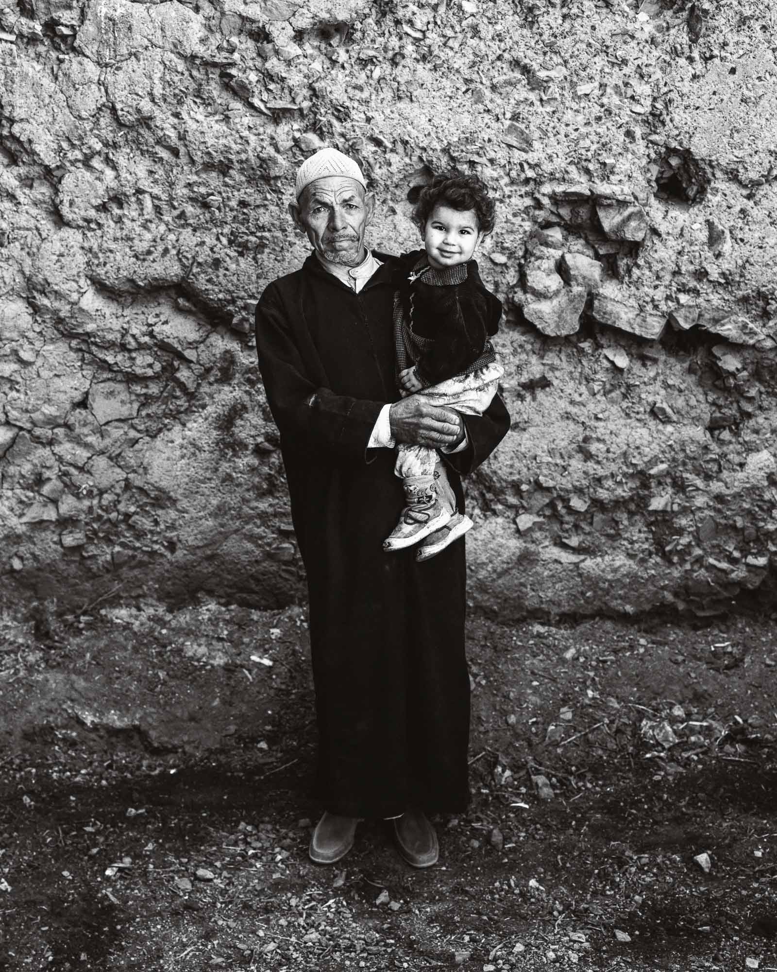 Tagharghist, A portrait of life in Morocco's High Atlas Mountains, Omar Idzdo with his granddaughter Kebira, autumn 2008