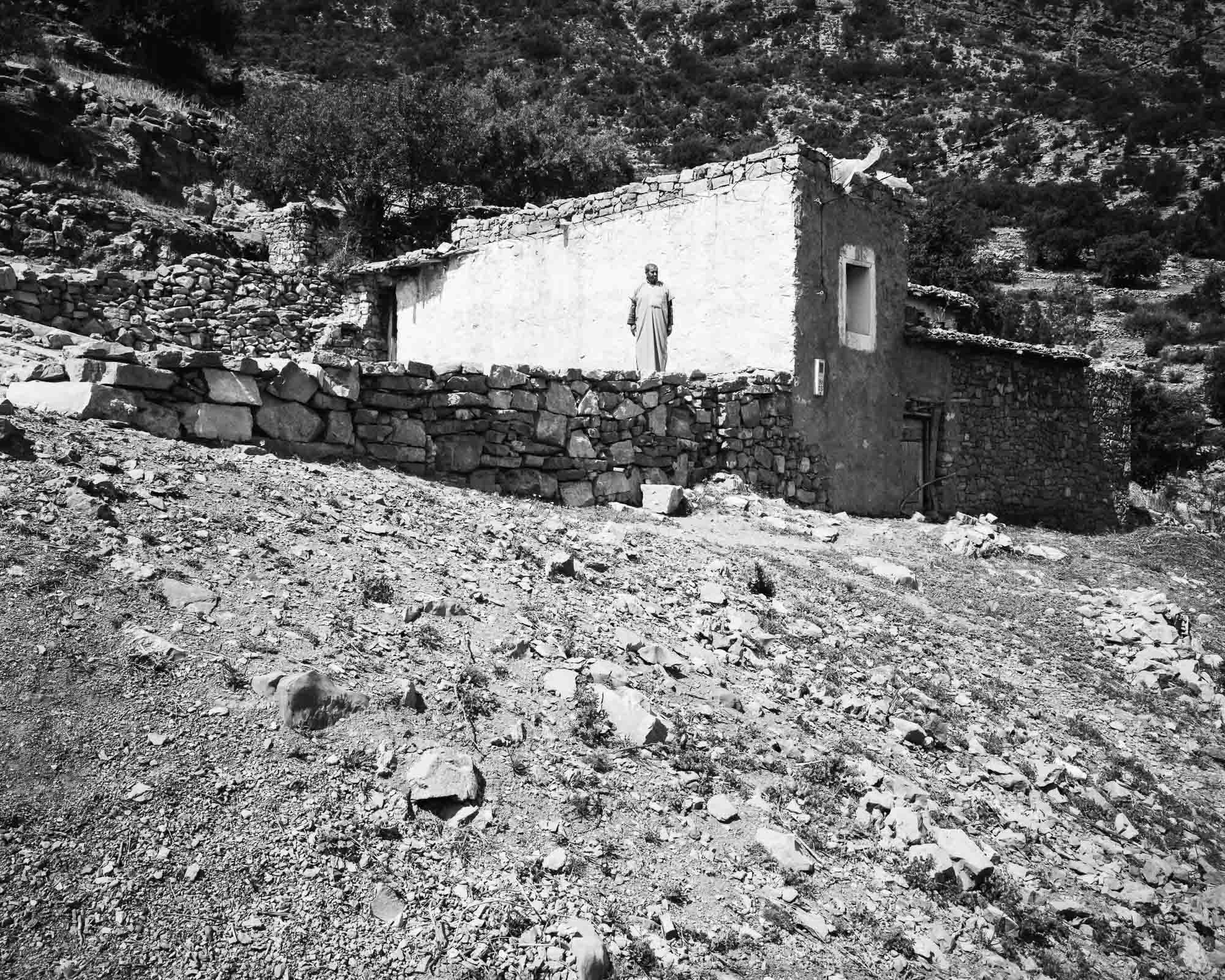 Mohamed Ait Ouhmou in front of his house, spring 2003