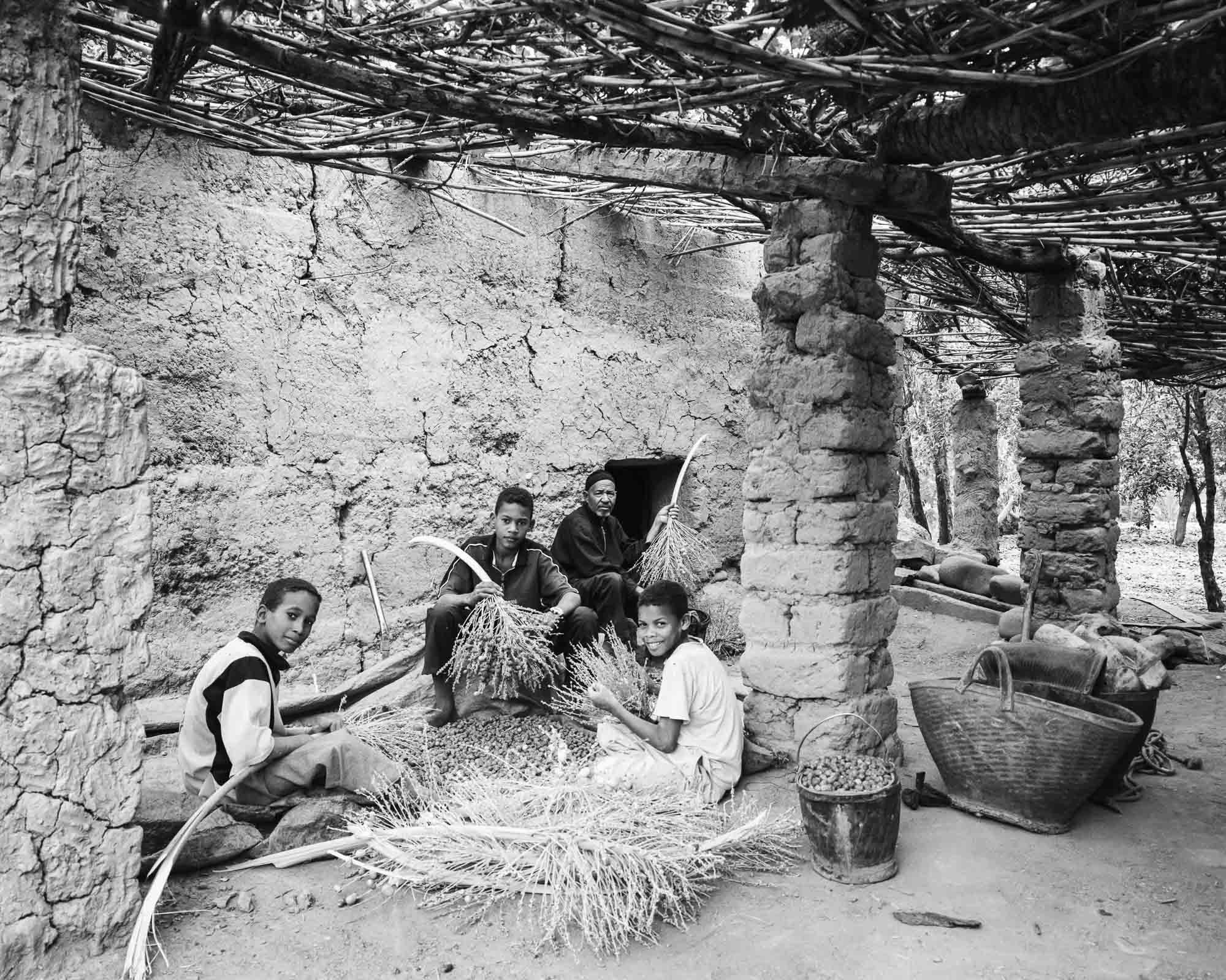 Ichibi Idir and his sons Abdelatif, Mohamed and Soufian, summer 2005