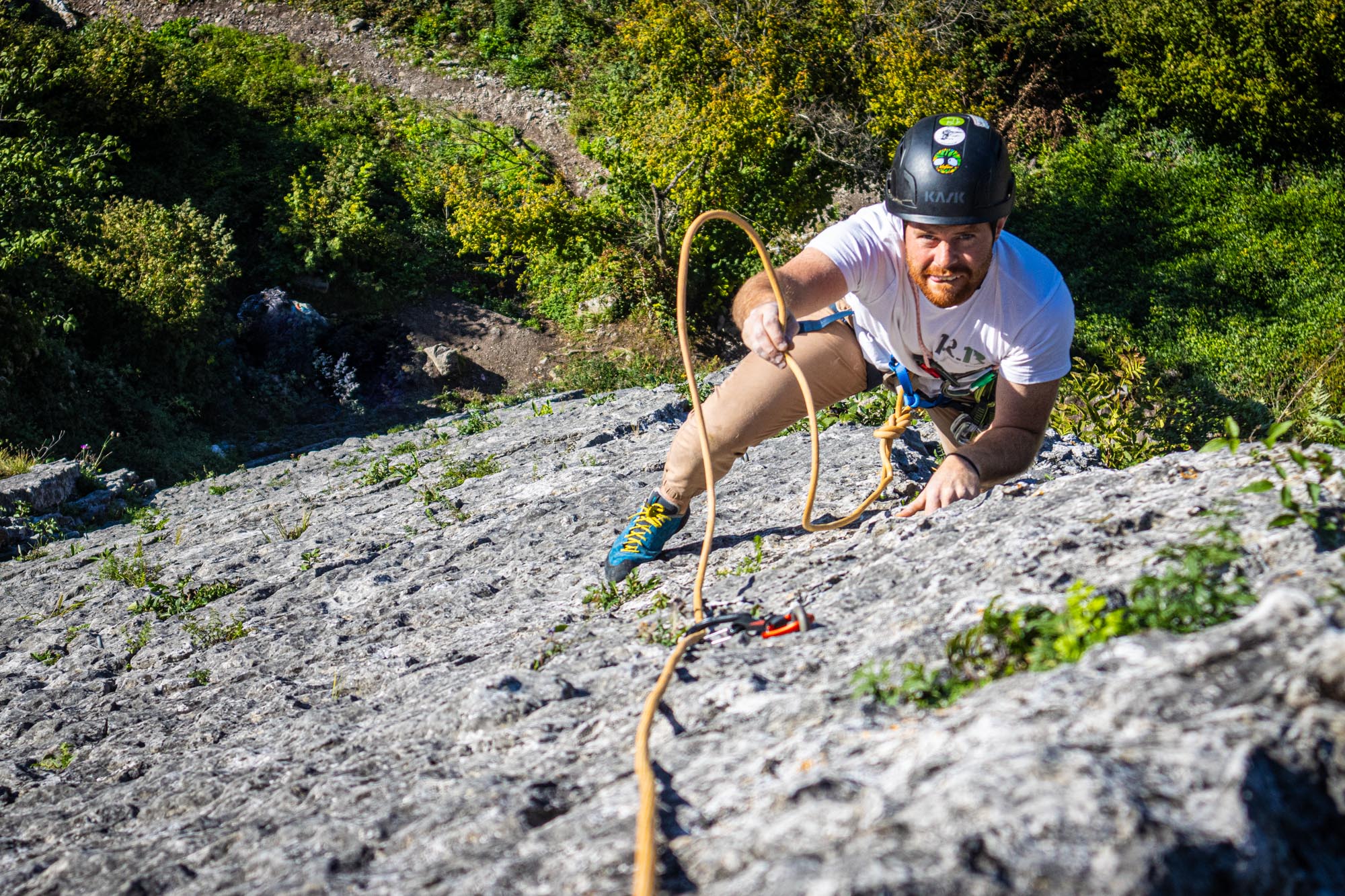 A Micro-Adventure on Europe’s Oldest River-37 Robin op de dalle Imperialle in Yvoir