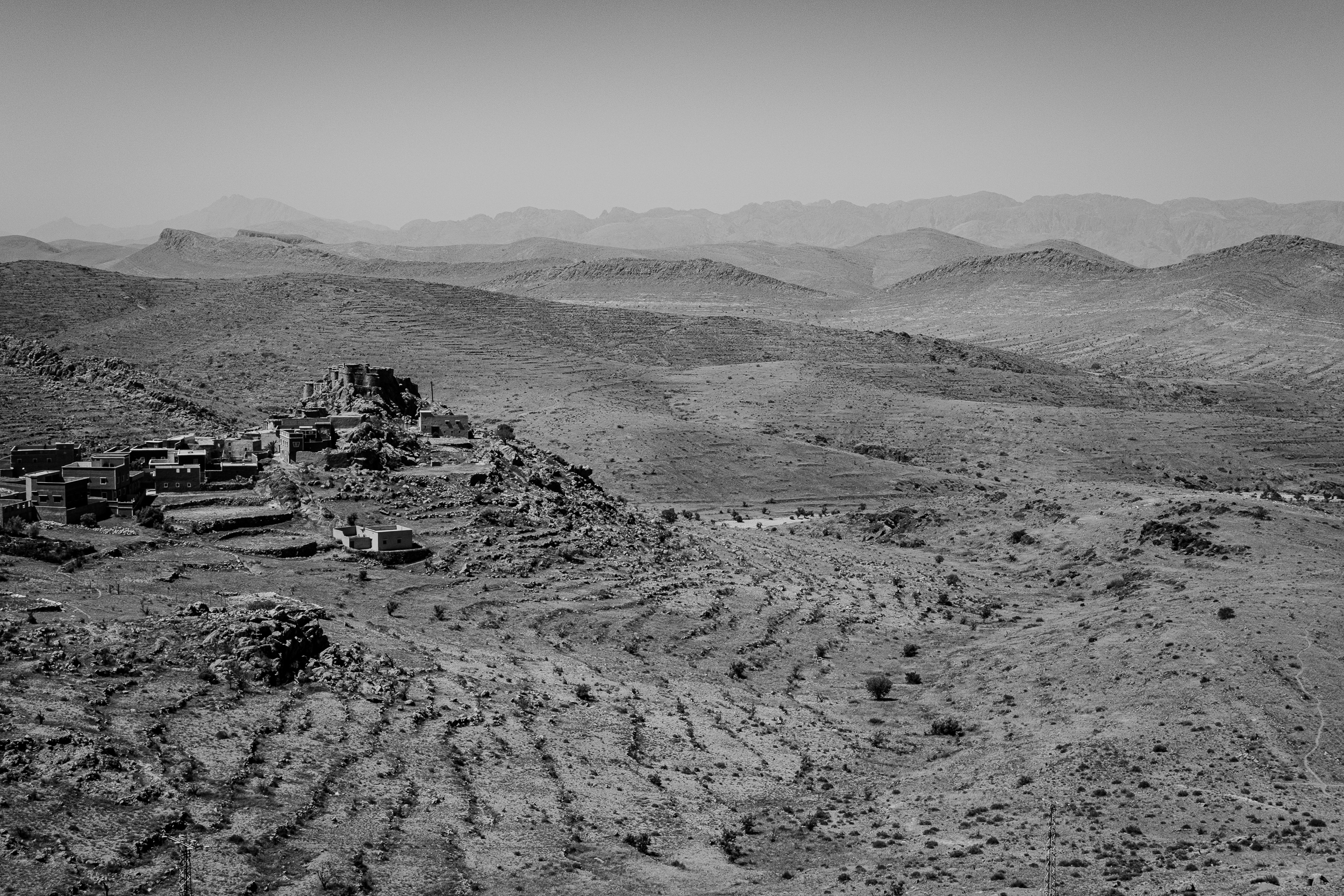 Anti-Atlas, Ait Abdelah, lente 2006, braakliggende terassen